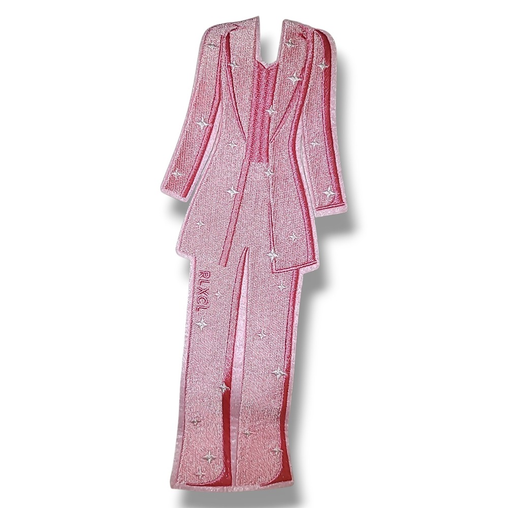 RLXCL Pink Pantsuit‎ Embroidered Patch 3M Peel Stick Iron On Rare